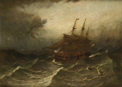 Navire à voile dans une tempête, 1882 - Duncan F. McLea